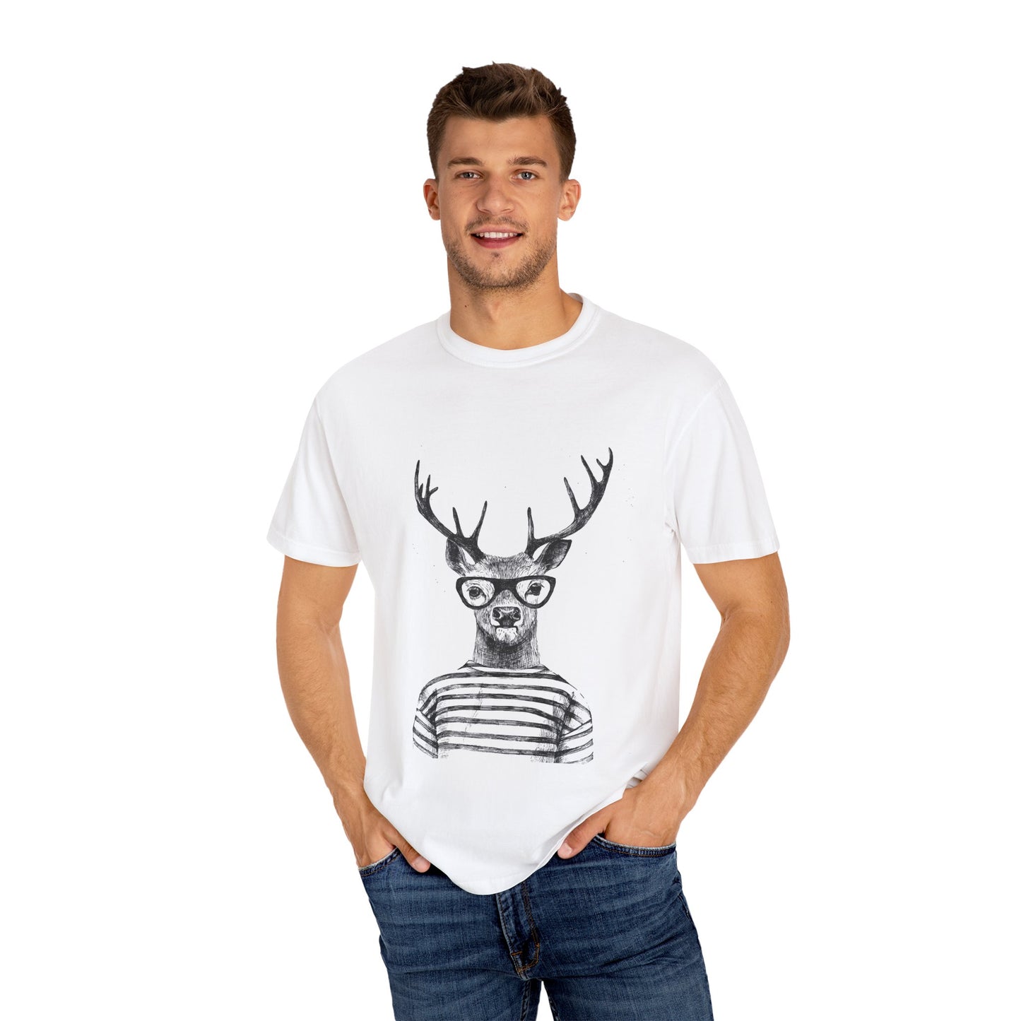 Vintage Deer Graphic Unisex T-Shirt - Unique Animal Tee for Nature Lovers
