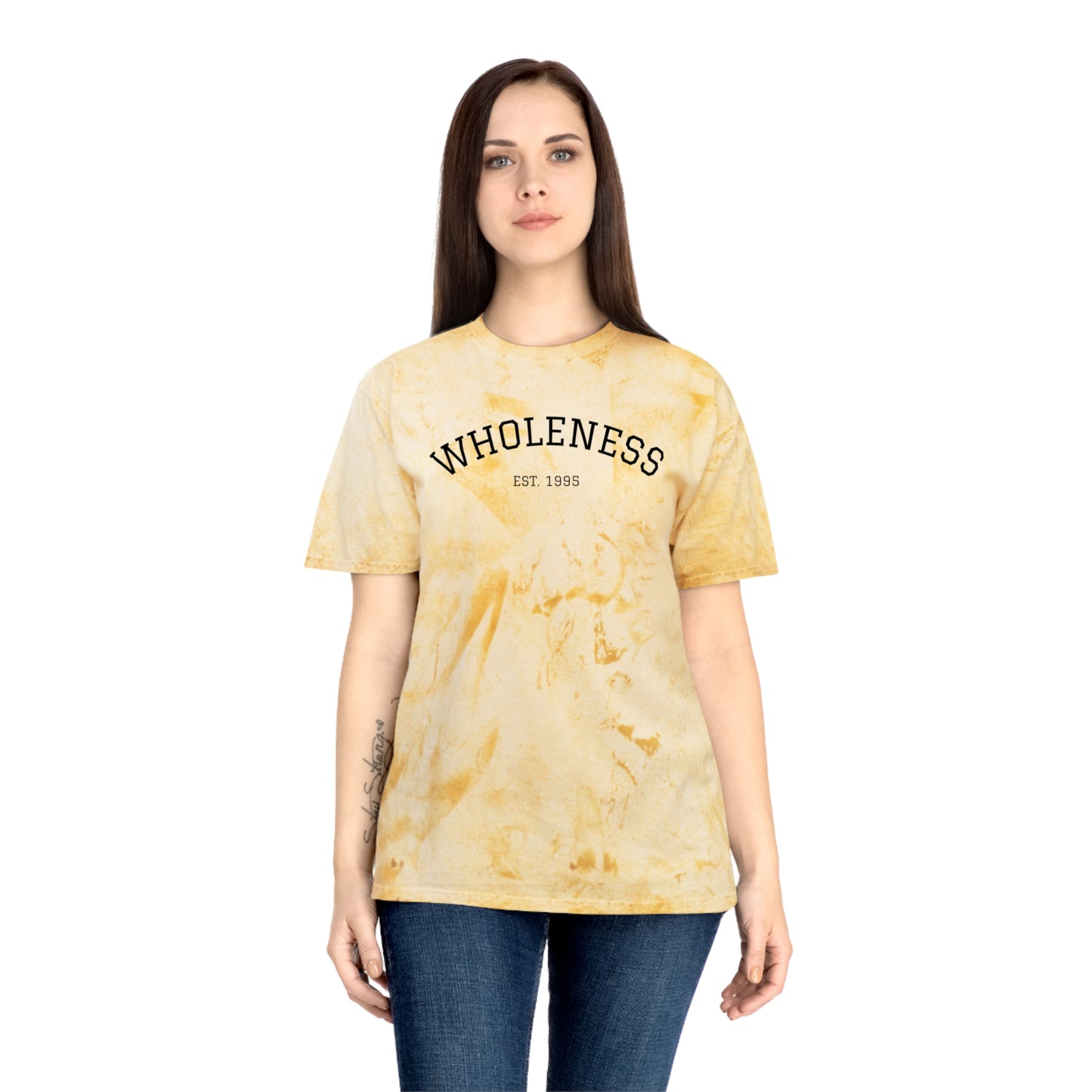 Wholeness Unisex Color Blast T-Shirt, Positive Vibes Tee, Spiritual Fashion, Gift for Mindfulness, Eco-Friendly Apparel