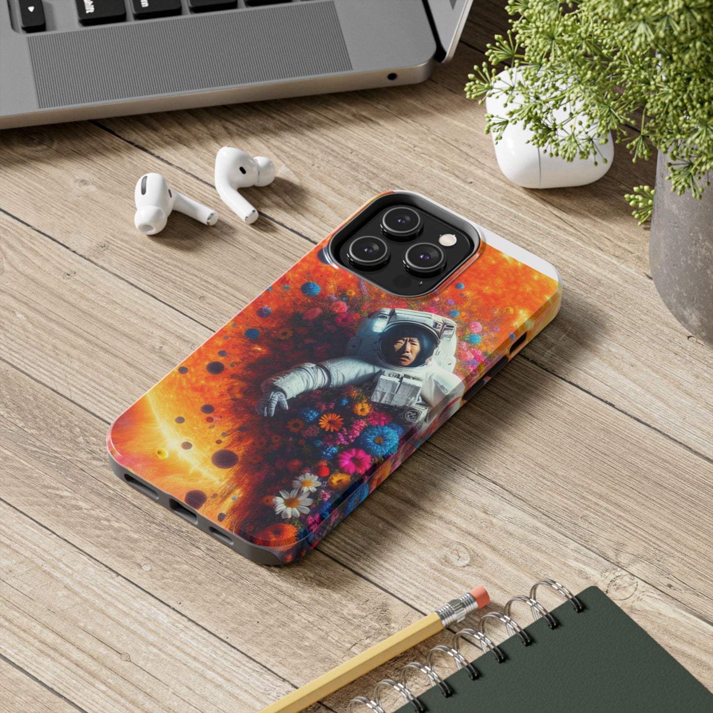 Astronaut Floral Phone Case | Space Art Protector | Unique Gift for Astronaut Lovers | Phone Accessory | Galaxy Theme