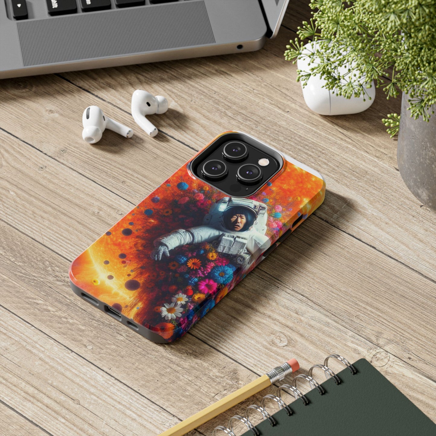 Astronaut Floral Phone Case | Space Art Protector | Unique Gift for Astronaut Lovers | Phone Accessory | Galaxy Theme