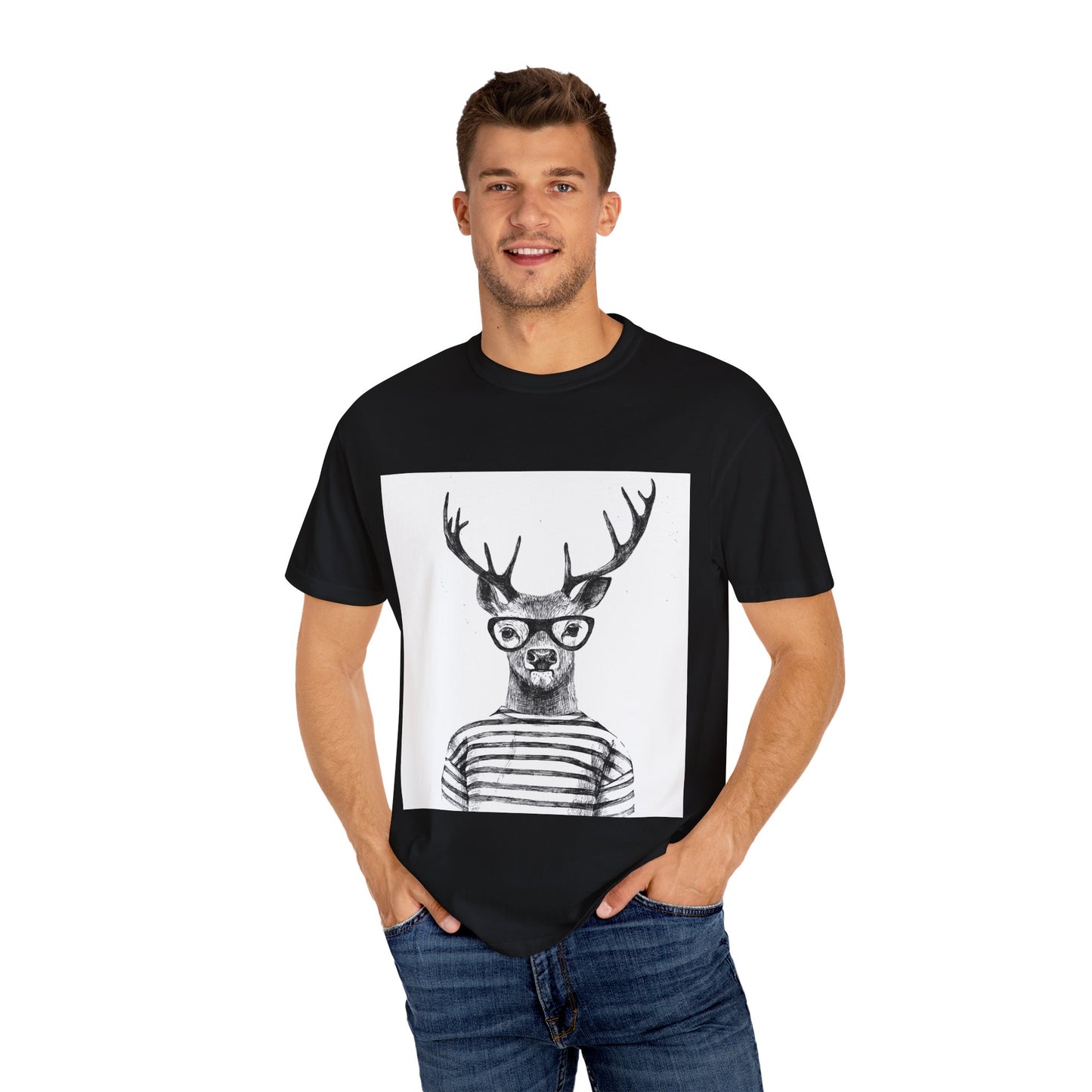 Vintage Deer Graphic Unisex T-Shirt - Unique Animal Tee for Nature Lovers